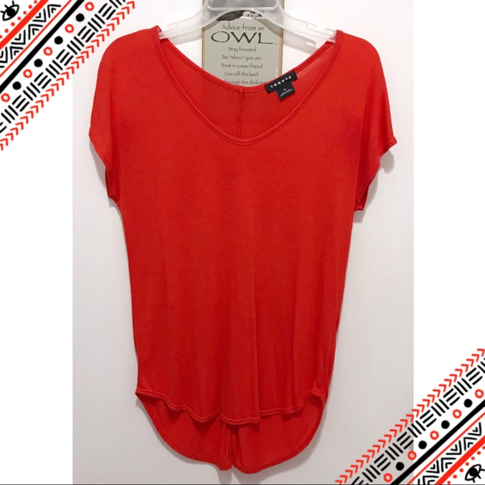 Trouve soft modal blouse, bright red